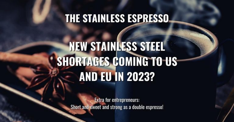 New stainless steel shortages coming to US and EU in 2023? – Stainless Espresso