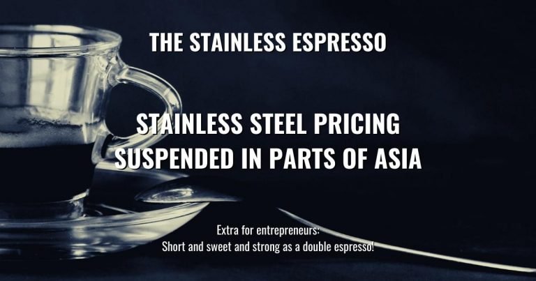 Stainless steel pricing suspended in parts of Asia – Stainless Espresso